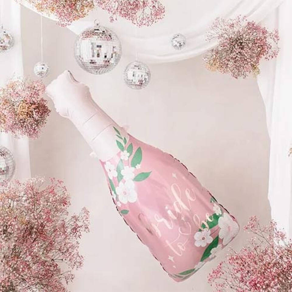 image 1 of Pink Bottle Bride To Be Foil Giant Balloon 102cm / 40 in