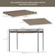 image 7 of Outsunny 2.86 x 2.45 m Pergola Cover Replacement for 3x2 m Frame, Coffee