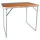 image 1 of Harbour Housewares Folding Metal Camping Table - 80cm x 60cm - Wood | Brown | Wood