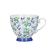image 1 of KitchenCraft China Leafy Lemon 400ml Footed Mug | Blue | 1