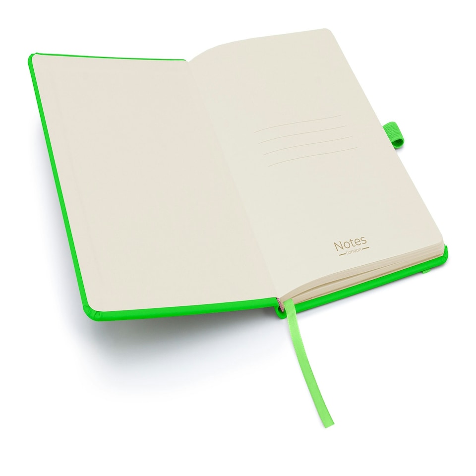 image 1 of Notes London A5 Wilson Lined Page Notebook Neon Green