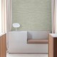 image 2 of Grandeco Johor Woven Vinyl Textured Wallpaper | Green | Teal Green | 1