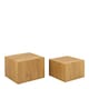image 1 of Dice Square Coffee Table Set in Oak Effect