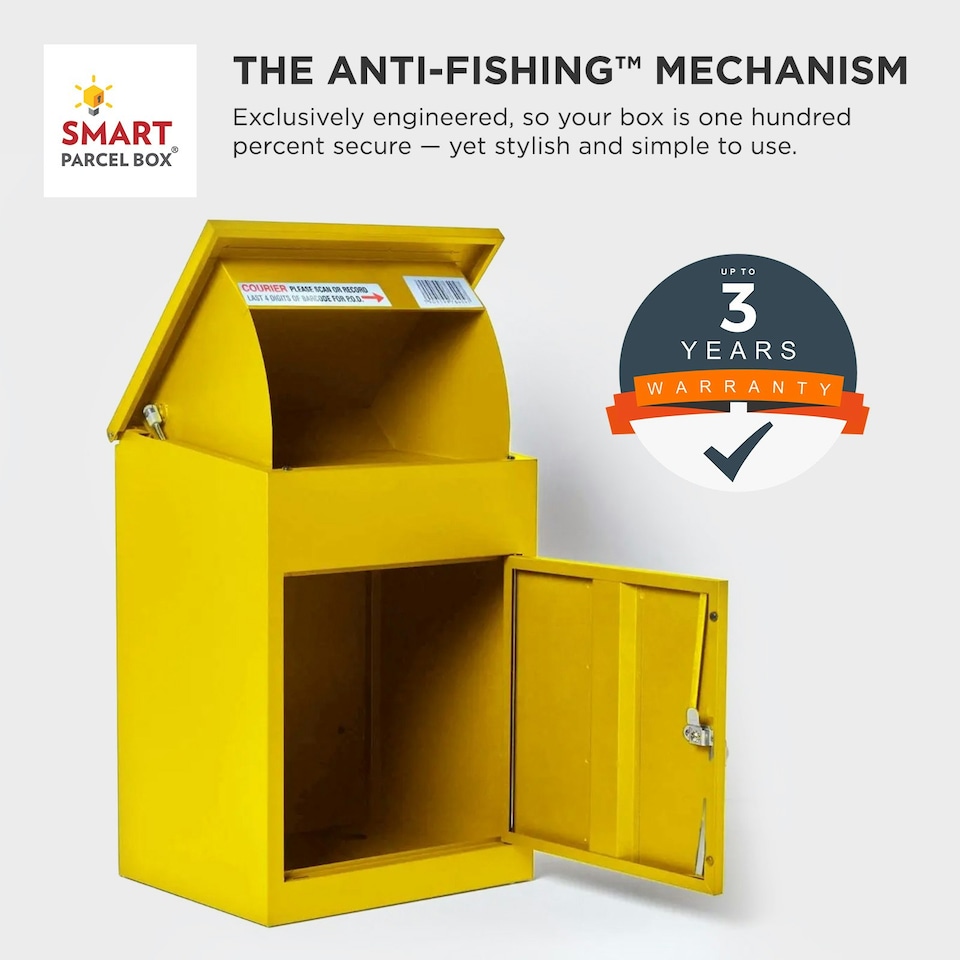 image 1 of SMART PARCEL BOX® Medium Front Access | Yellow | W 440 x D 350 x H 580 mm