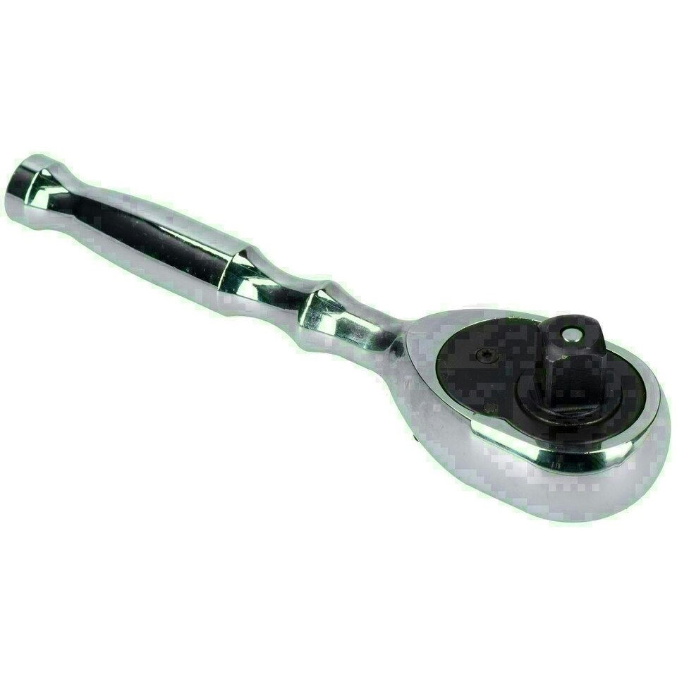image 1 of 1/2" Drive Stubby Ratchet Socket Driver 72 Teeth Reversible Quick Release