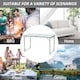 image 7 of Outsunny 4FT Garden Outdoor Camping Table Portable Folding Picnic Table Aluminium Frame with Adjustable Height 120L x 60W x 70H cm