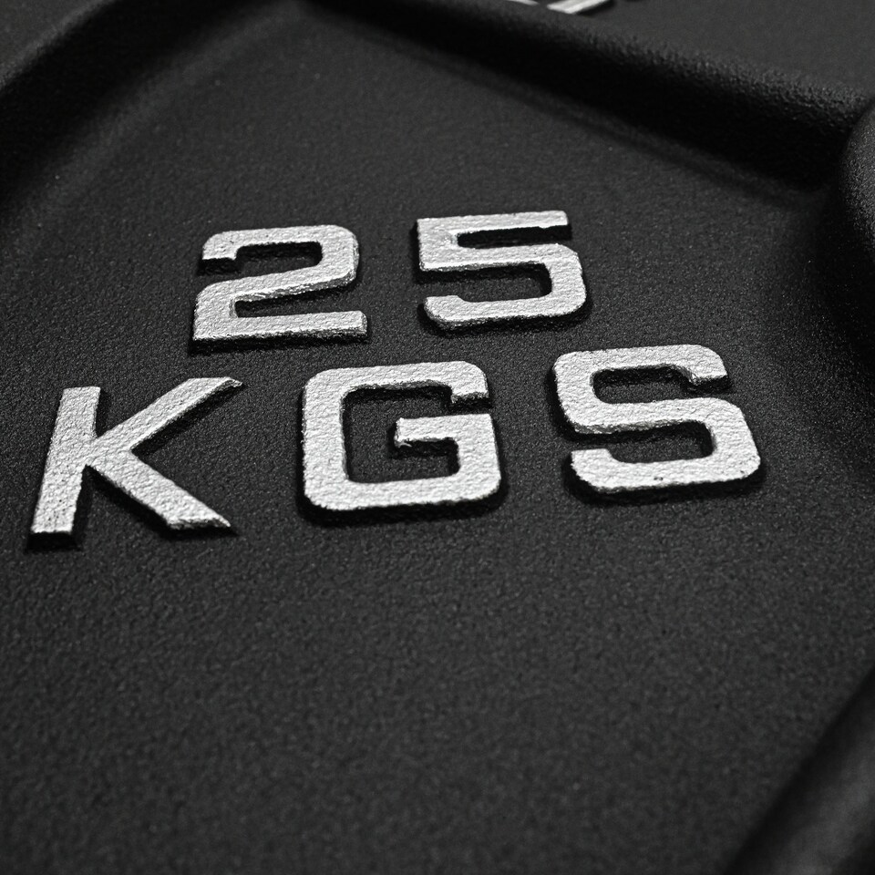 image 1 of GYM SETS UK  Cast Iron Weight Plates- (150kg Set / With 5ft Barbell + Clips)