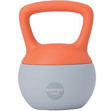 SPORTNOW Soft Kettlebell, 10kg Kettle Bell with Non-Slip Handle for Home Gym Weight Lifting and Strength Training, Orange and Grey