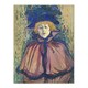 image 1 of Jane Avril Portrait with Hat Vintage Wall Art Print Lautrec 18x24"