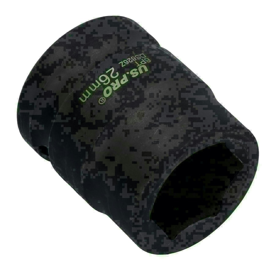 image 1 of 3/4" Drive 26mm Shallow Metric MM Impact Impacted Socket 6 Sided Single Hex