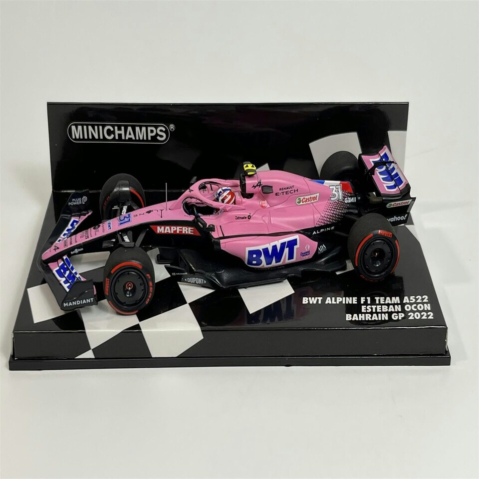 image 1 of E Ocon BWT Alpine F1 Team A522 Bahrain GP 2022 1:43 Minichamps 417220131