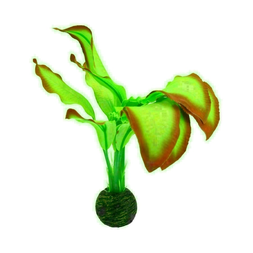 image 1 of Aquatic Aquarium Fish Tank Self Sinking Medium Silk Plant Height 20cm (No 9)