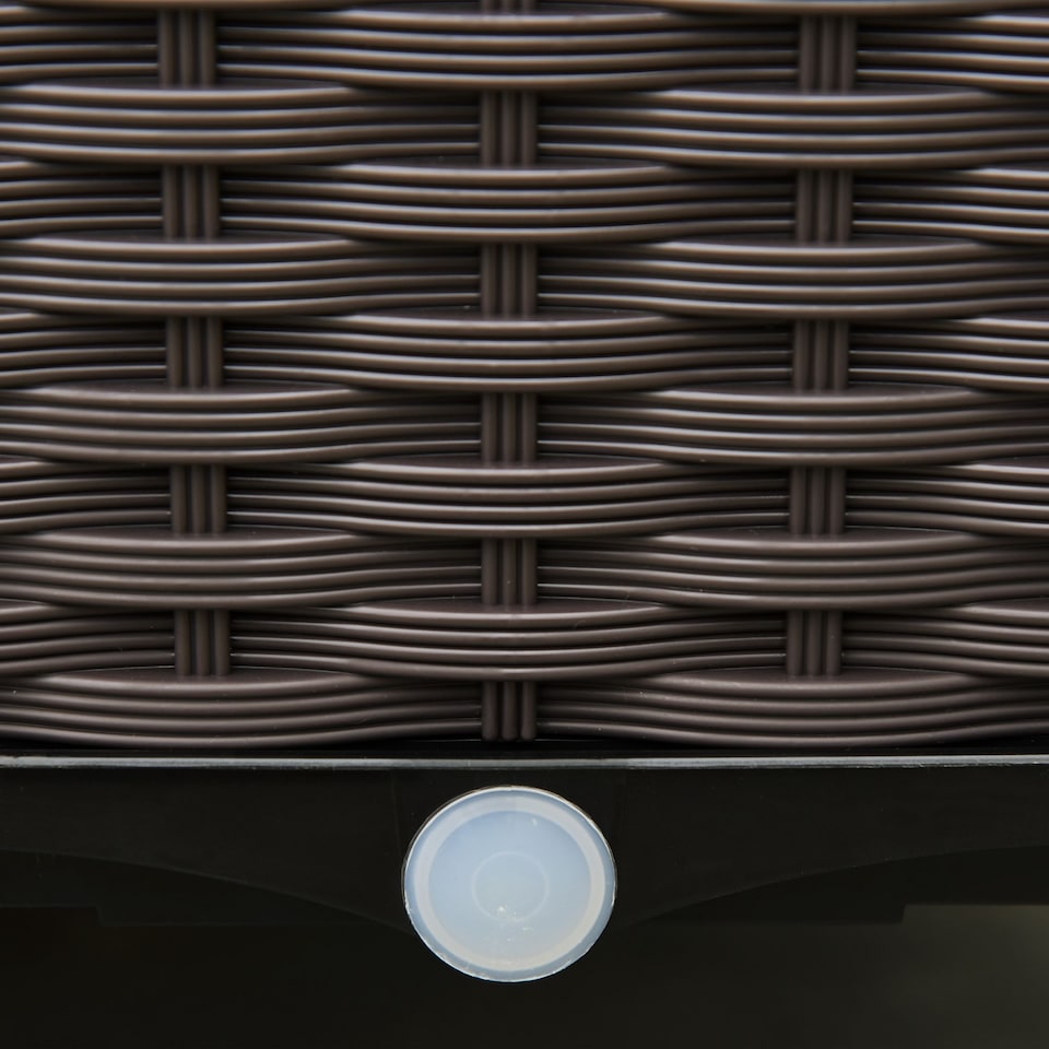 image 1 of Outsunny 6-piece Elevated Flower Bed Vegetable Herb Planter Plastic, Brown