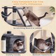 image 4 of Yaheetech Large Cat Tower with Hammock Scratching Posts Dark Grey