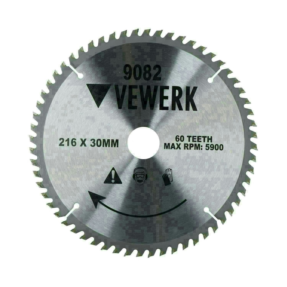 image 1 of 216mm x 30mm TCT Tungsten Carbide Tipped Circular Saw Blades 60 Teeth