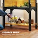 image 3 of PawHut Wooden Tortoise House with Storage Shelf, Clear Observation Windows