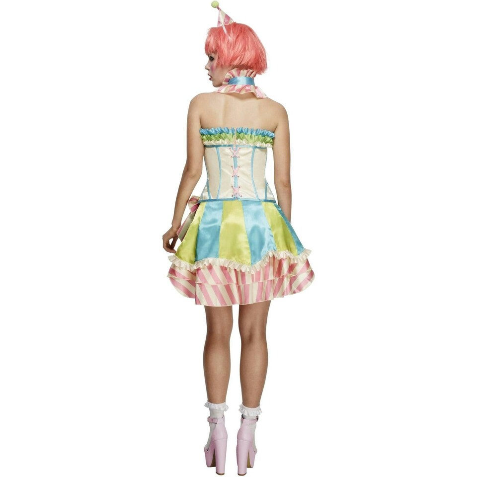 image 1 of Fever Womens/Ladies Deluxe Vintage Clown Costume Set - Multicoloured - M M