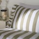 image 4 of OHS Stripe Print Frill Edge Soft Duvet Cover Bedding Set | Green | Sage | Double