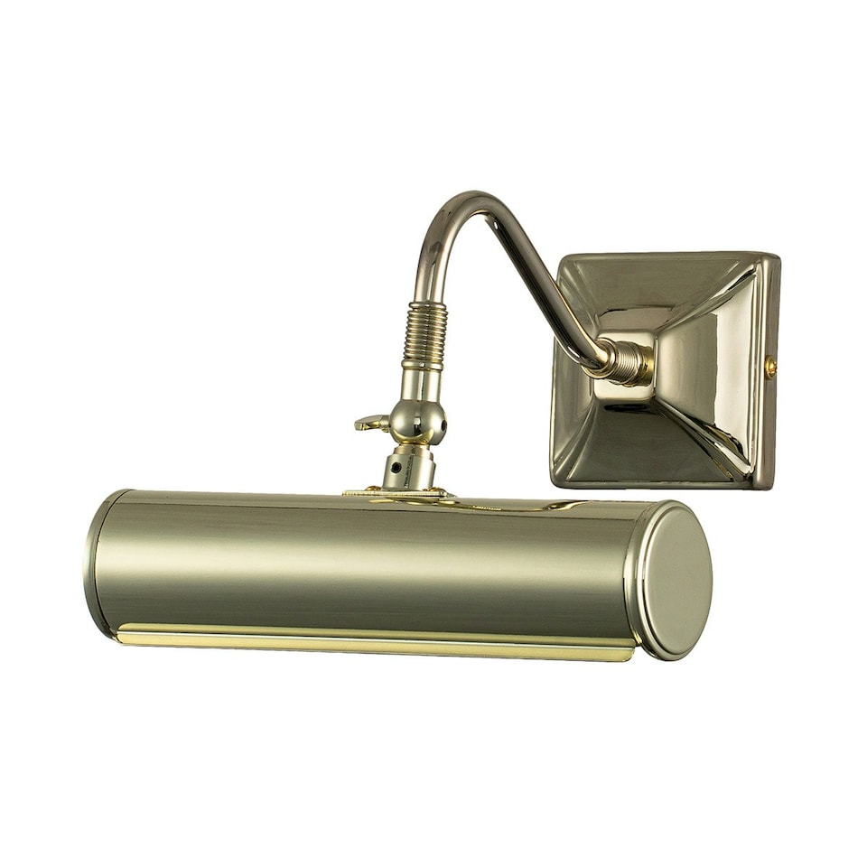 Picture Light 1 Light Small Picture Wall Light Polished Brass, E14