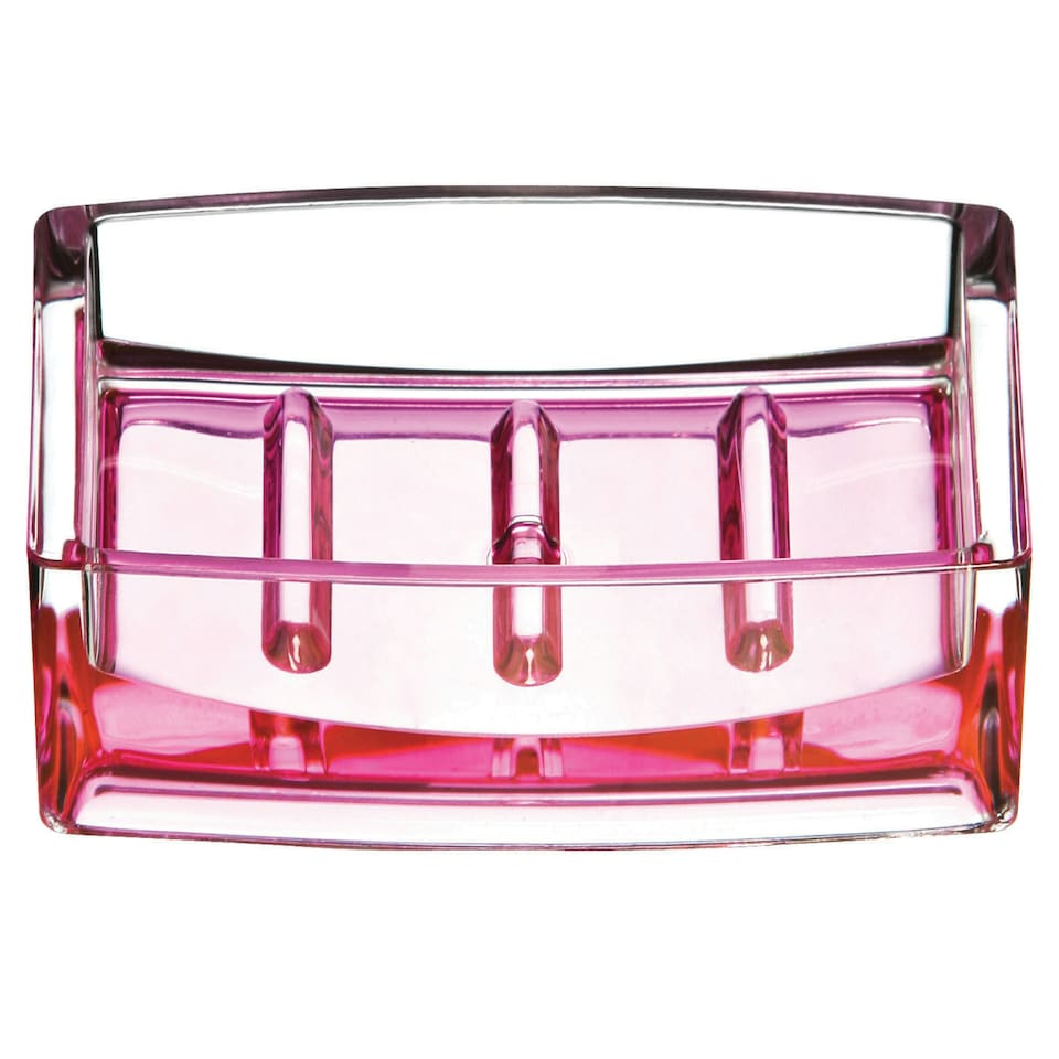 image 1 of Acrylic Bathroom Hot Pink Soap Dish
