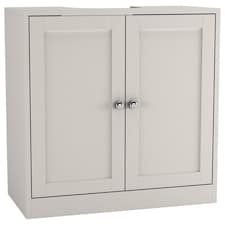 Under Sink Full Pedestal Basin Cabinet Cupboard Bathroom Storage Unit | White | 1