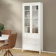 image 8 of Madrid China Cabinet 2 Glass Doors with 3 Drawers in White
