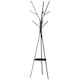 image 1 of HOMCOM 180cm Free Standing Coat Rack Metal Shelf Holder Stand Hat Hanger Brown