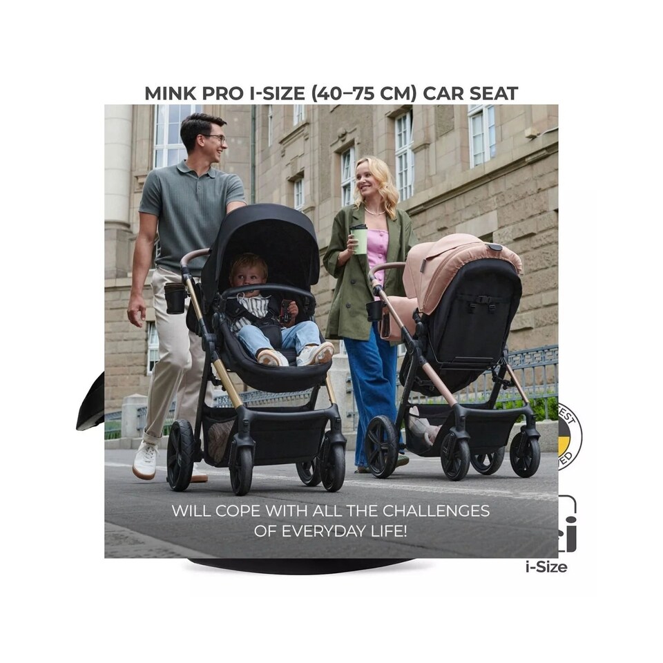 image 1 of Kinderkraft Travel System Moov 2 3In1 + Mink Pro Car Seat