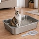 image 10 of Skylos Cat Litter Box Stainless Steel Toilet Tray for Kittens Cats Large