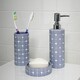 image 2 of Showerdrape Mosaica Sky Blue 3 Piece Bathroom Accessory Set
