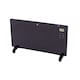 image 1 of 2000W Black Glass Free Standing Electric Panel Convector Heater