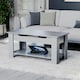image 2 of Vida Designs Lift Up Coffee Table With Storage Compartment & Shelf, Grey