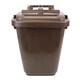 image 2 of Kerbside Compost Caddy with Locking Lid - Brown - for Food Waste Recycling (23 Litre) - Plastic Bin with Composting Guide