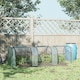 image 2 of Outsunny Tunnel Greenhouse Steel Frame for Garden w/ Zipper Doors
