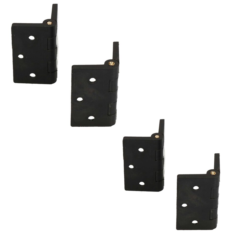 image 1 of Reinforced Nylon Hinge Plastic 64x67mm Italian Industrial Door Locker Hatch 4PK Black
