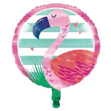 Flamingo Round Foil Helium Balloon 46cm / 18 in