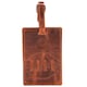 image 3 of SPORTGIFTZ - Buffalo Leather Rugby Luggage Tag | Rugby Ball Stitching Red