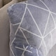 image 4 of OHS Geometric Print Fleece Bed Reading Cuddle Cushion, 65x40cm - Grey