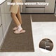 image 4 of Marlow 2PC Kitchen Mat Brown Non-Slip Woven Rubber Absorbent Floor Runner | Brown | Brown | One Size