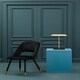 image 5 of Interiors by Premier Black Velvet Dining Chair, Velvet Upholstered Accent Dining Table Chair, Tapered Back Living Room Chair Black