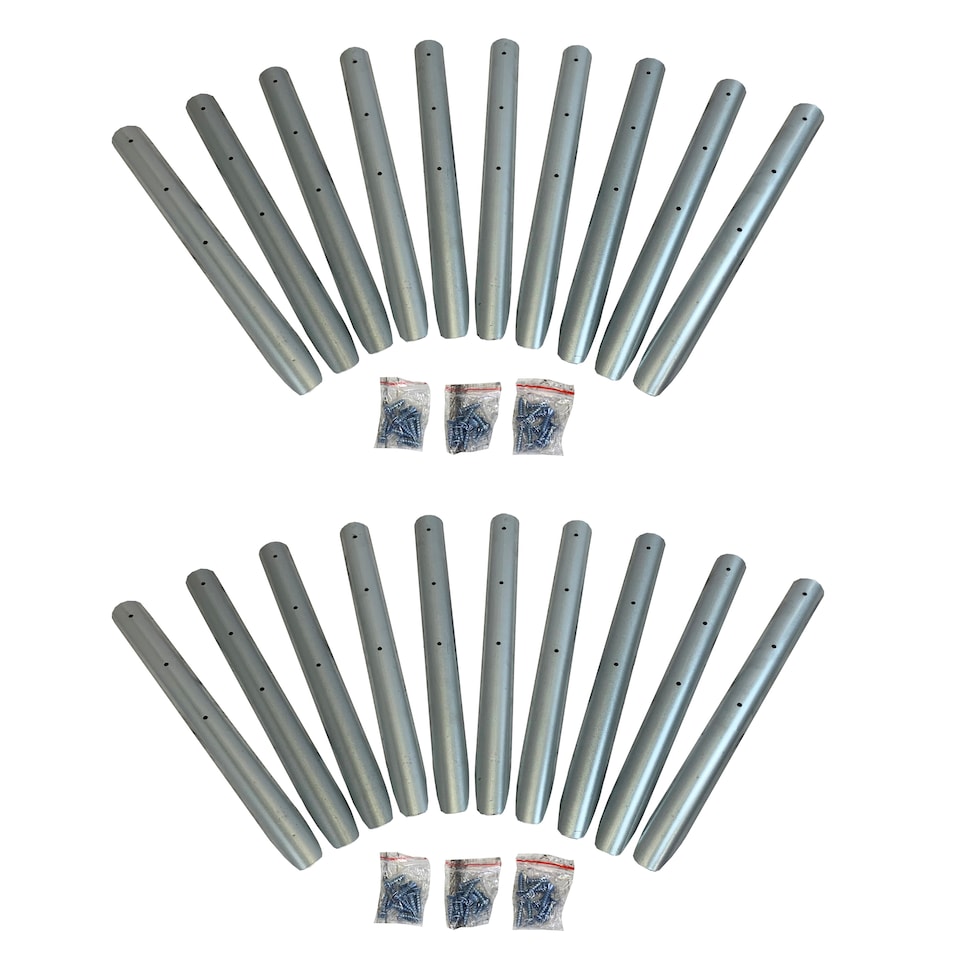 image 1 of Metal Log Roll Stakes for Lawn Garden Border Edging (Pack of 20)