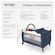 image 6 of Travel Cot Dog - foldable, with changing mat, for children up to 36 months | Blue | blue | 132 x 75 x 104 cm | 1