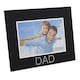 image 1 of Dad 5 x 3.5 " Black Glass Frame with Crystals