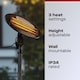 image 7 of Daewoo 2000W Electric Patio Heater with Adjustable Pole