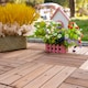 image 2 of Outsunny 27pc Floor Tiles Interlocking Solid Wood DIY Deck Tiles Outdoor Brown