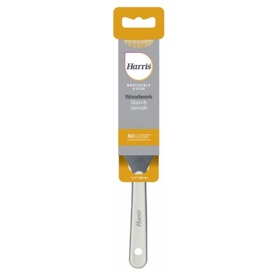 image 1 of Harris Seriously Good Woodwork Stain And Varnish Flat Brush - Beige/White/Grey - 50mm