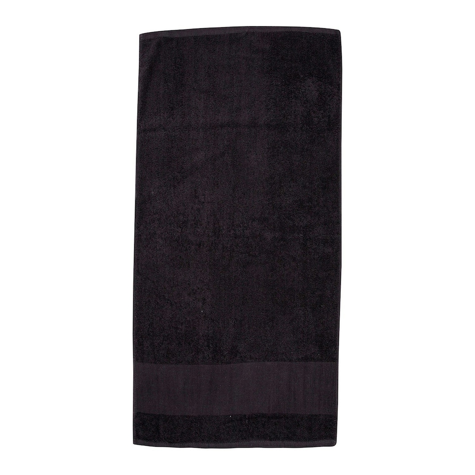 Towel City Bordered Printable Bath Towel - Black - One Size