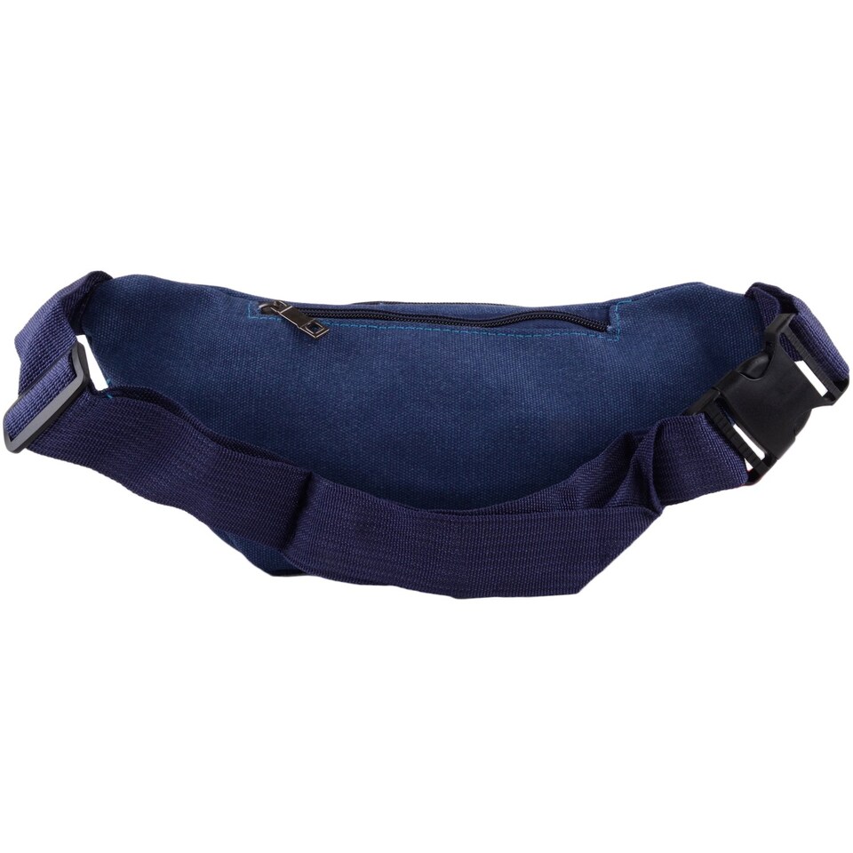 image 1 of Lorenz Canvas Travel / Holiday Waist Pack / Bum Bag / Money Holder | Blue | Navy