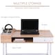 image 4 of HOMCOM Computer Desk, Writing Desk, Study Workstation with Drawer, Storage Compartments, Cable Management, Laptop Table, Metal Frame, 100 x 55 x 81.5cm, Oak and White