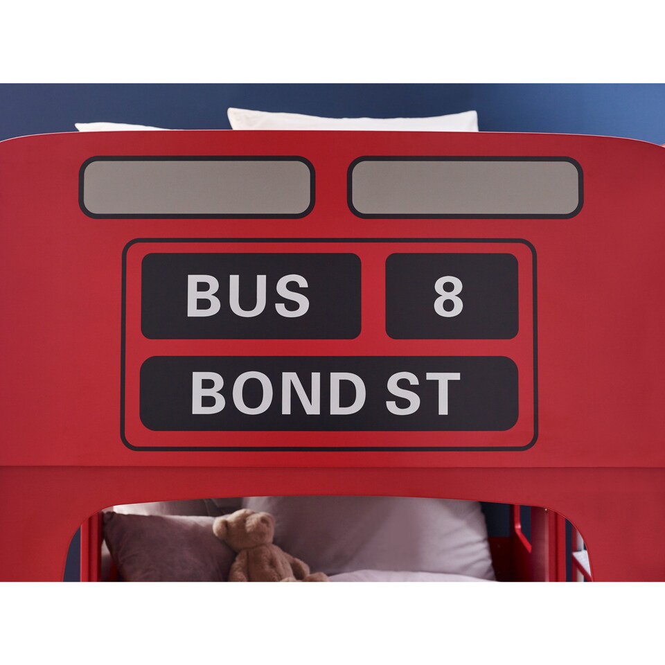 image 1 of London Bus 90cm Single Red Bunk Bed